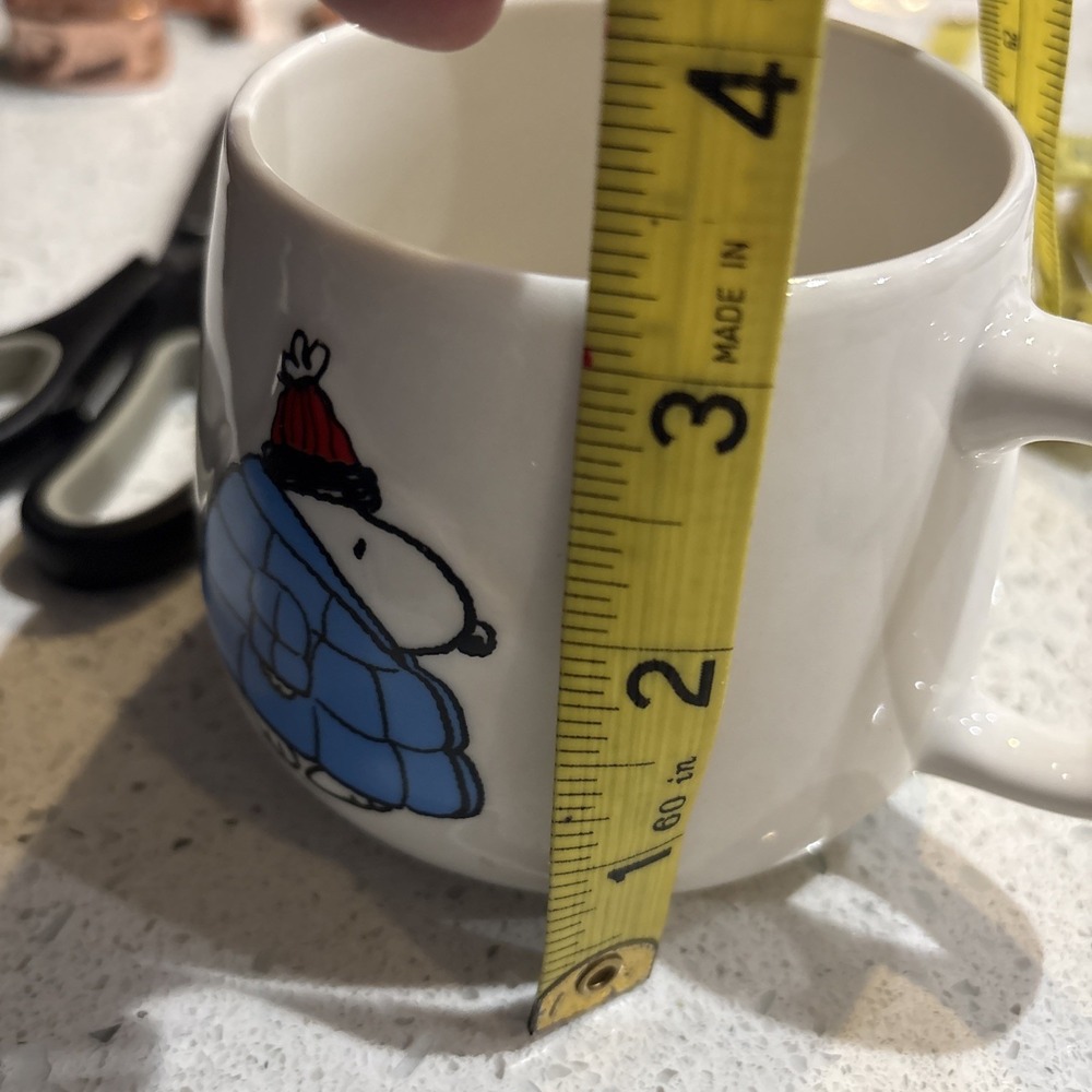 Peanuts Snoopy Cozy & Warm Puffer Jacket Mug Soup Bowl Ramen - Picture 2 of 5